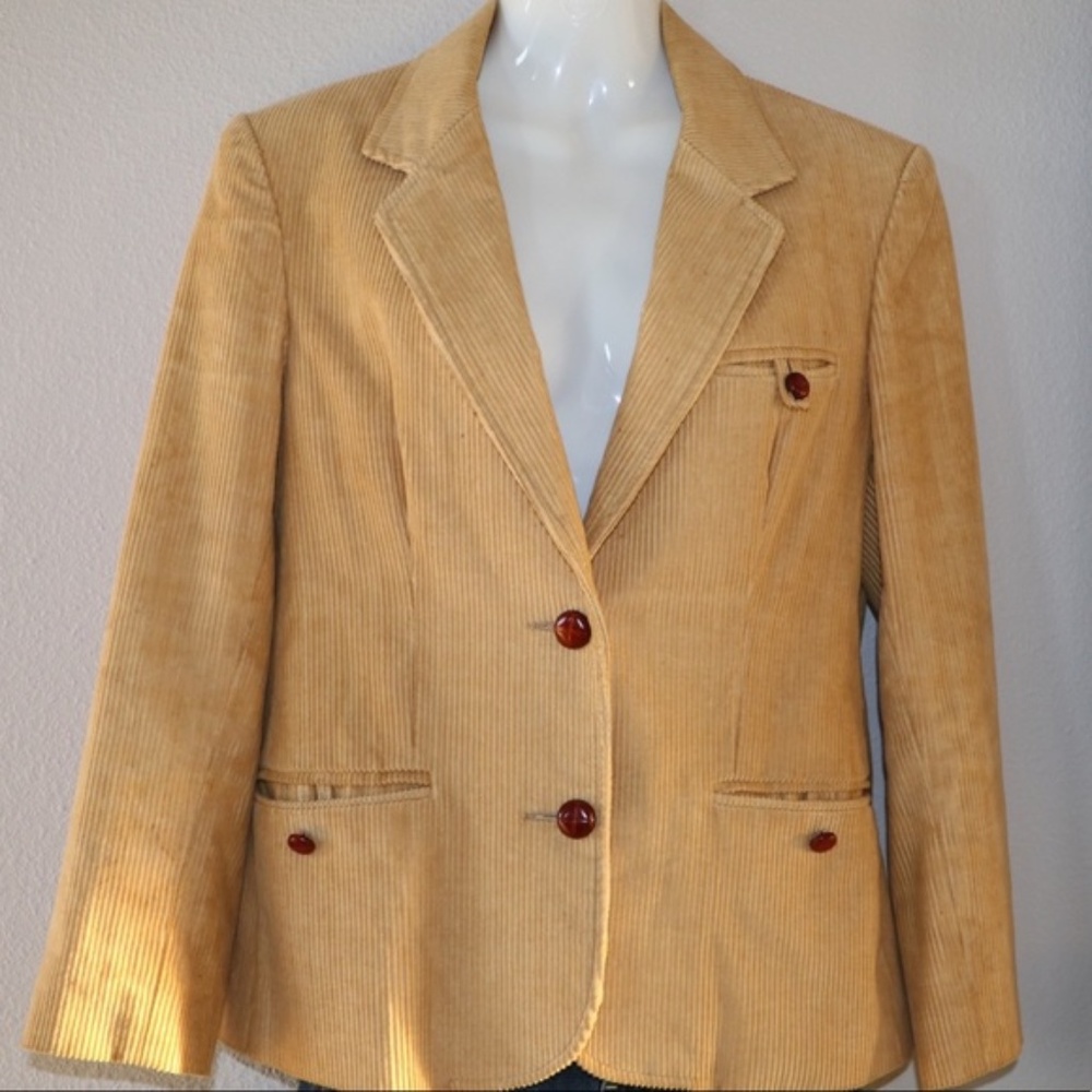 TAN CORDUROY BLAZER